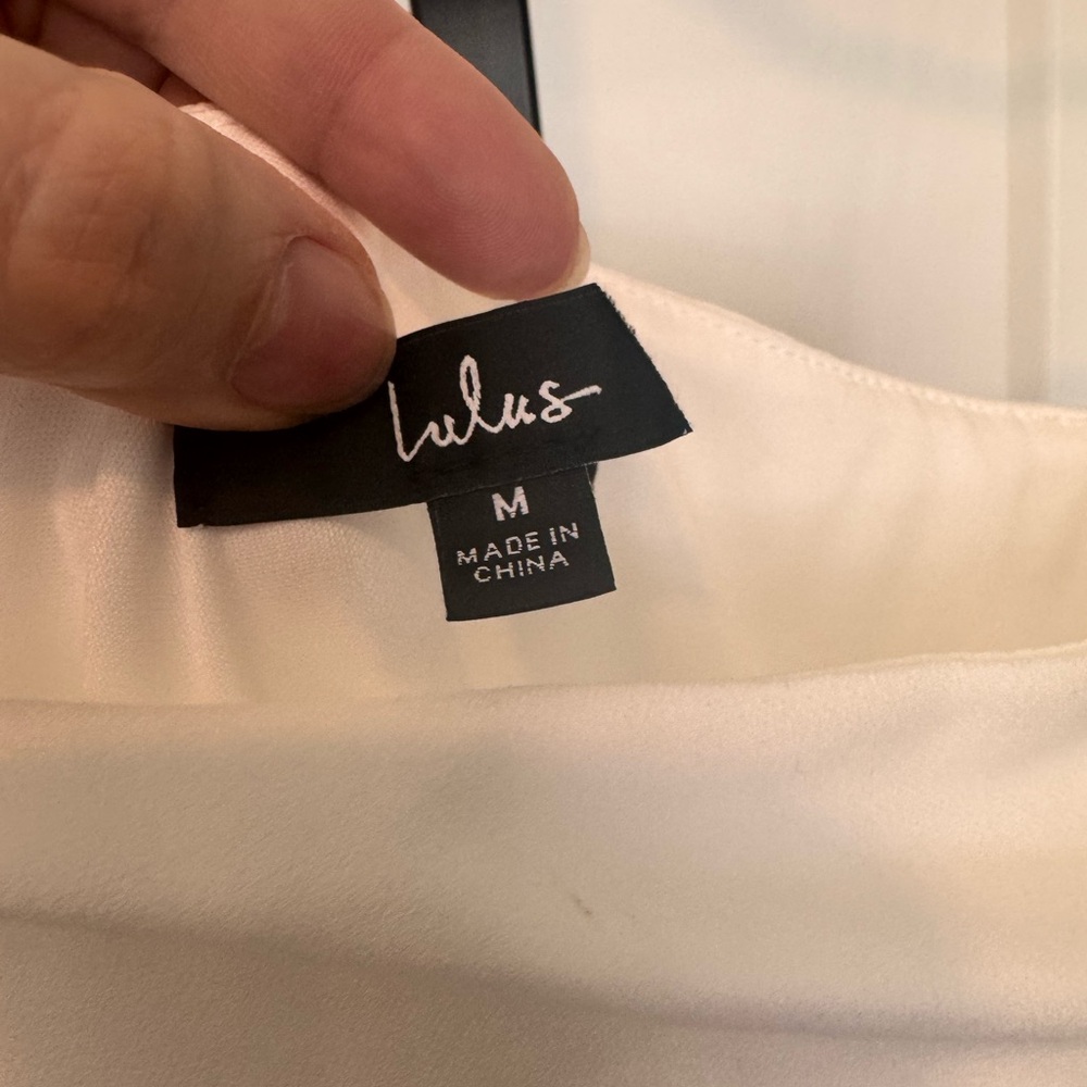NWOT Lulu's Elegant Allure White One-Shoulder Midi Dress - Picture 11 of 11
